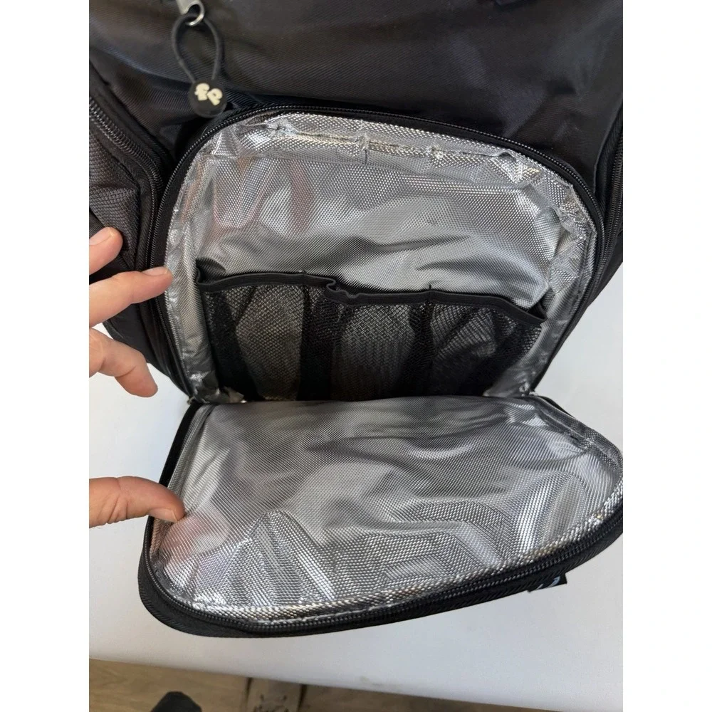 Fisher-Price FastFinder Diaper Bag Backpack Black Teal Multi-Pocket Insulated